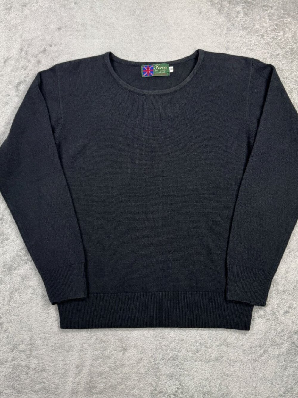 Vintage Tina 100% Pure Cashmere Sweater Best Quality Scotland Womens S Black
